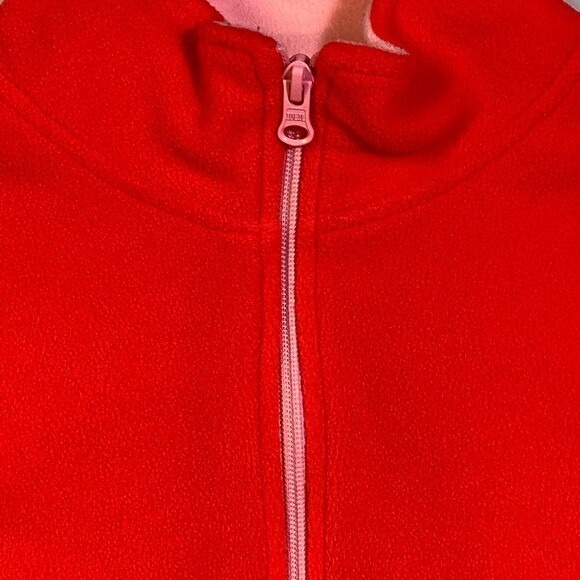 Old Navy Active Coral Quarter Zip Pullover Girls Size 14/16 Polyester Fleece XL - Picture 3 of 7